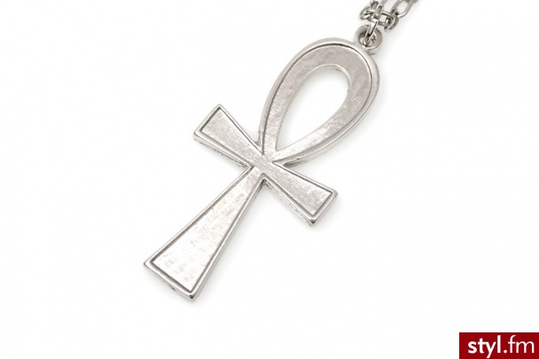 Jubileo.pl WISIOREK ANKH SMUKŁY kolor srebrny gothic amulety aj675 - Wisiorki Biżuteria Moda