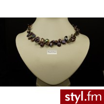 Pearl Line Kolia z perły typu Keshi opalizujący grafit - Naszyjniki Biżuteria Moda