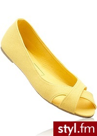 Bonprix Baleriny jasnożółty 979623_18210 - Balerinki Buty Moda