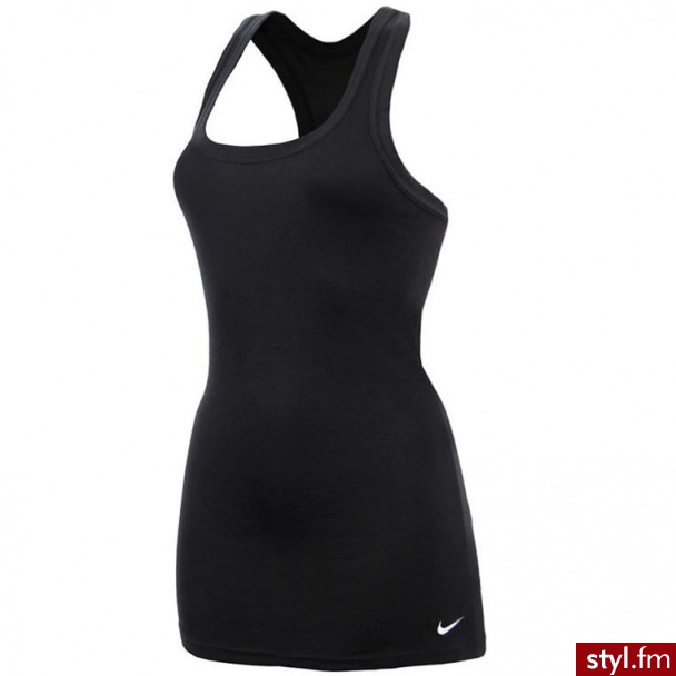koszulka sportowa damska NIKE TIGHT TRADITION DRI-FIT COTTON RIB - Bluzki Ciuchy Moda