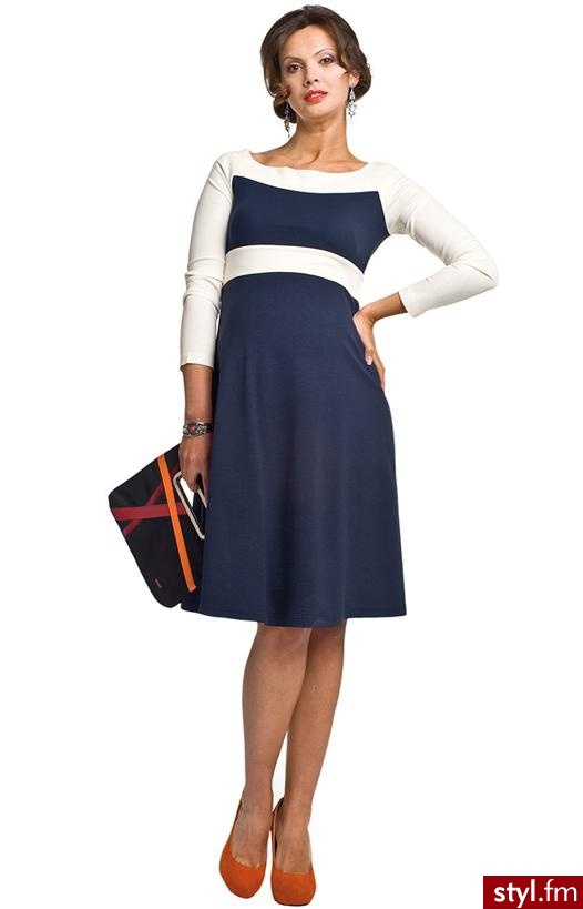 Torelle Nicole sukienka (granatowo-kremowy) - Pozostałe Spódnice Moda