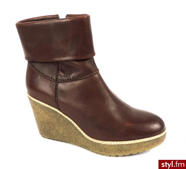 Geox Botki Na Koturnie 0780611D - Botki Buty Moda