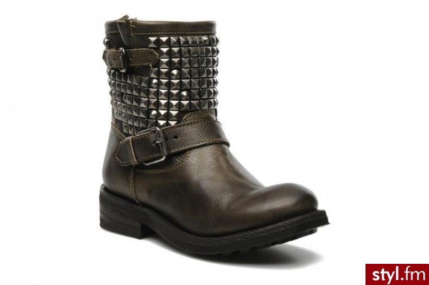 Ash PÓŁBUTY I BOTKI G2 TOILE W BY 51275Virgenes Stone Antic Silver Studs - Botki Buty Moda