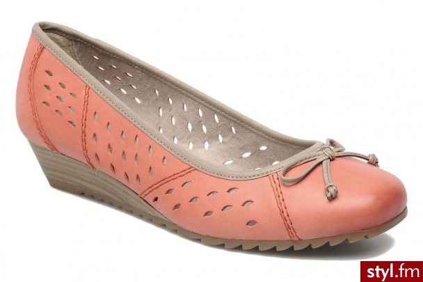 Jana Balerinki LUMINA by (Pomarańczowy) - Balerinki Buty Moda