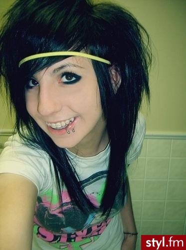 EMO Alternatywne Średnie Fryzury