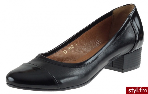 Arka BioEco Czółenka Bioeco by Arka 1636 Czarne - Czółenka Buty Moda