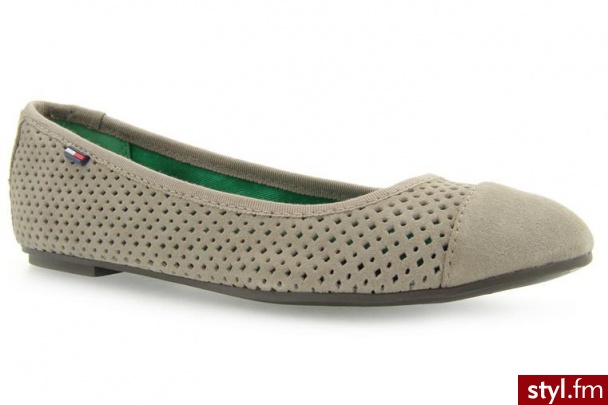 Hilfiger Denim BALERINY TOMMY HILFIGER ALLY 1 COBBLESTONE - Balerinki Buty Moda