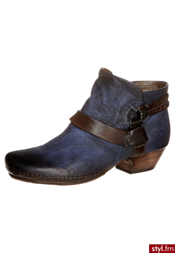 Airstep Botki Kowbojki I Motocyklowe Niebieski - Botki Buty Moda