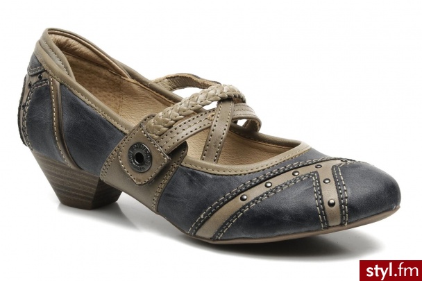 Mustang shoes Balerinki Mabel (Niebieski) - Balerinki Buty Moda