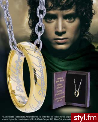 The Noble Collection Jedyny Pierścień z filmu Władca Pierścieni (NOB9269) - Pierścionki Biżuteria Moda