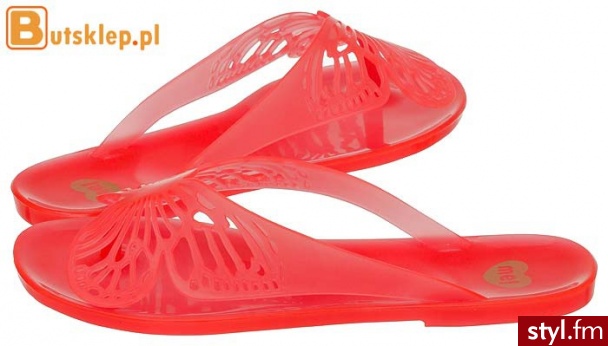 Mel by Melissa Buty Melon Red Transparent (32079/06151) - Klapki Buty Moda