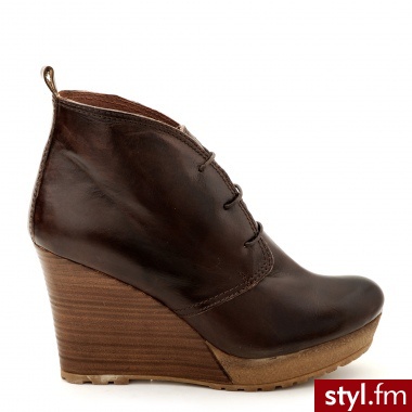 Venezia BOTKI NA KOTURNIE 703 VIT TAUPE - Botki Buty Moda