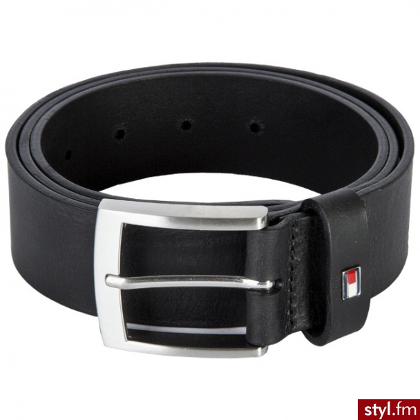 TOMMY HILFIGER pasek Denton Belt BM56913437 990 Czarny - Paski Dodatki Moda