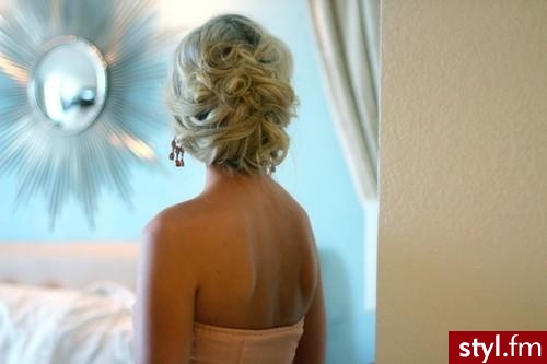Blond Upięcie Kręcone Ślubne Długie Fryzury
