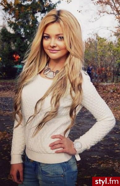 Blond Rozpuszczone Kręcone Na co dzień Długie Fryzury