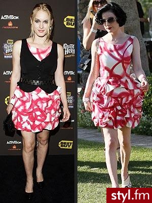 Leven Rambin,
Dita von Teese,

W sukience Moschino. - Pozostałe Ciuchy Moda