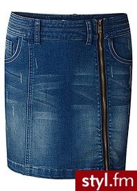 Bonprix Spódnica dżinsowa niebieski bleached 927697_11392 - Pozostałe Spódnice Moda