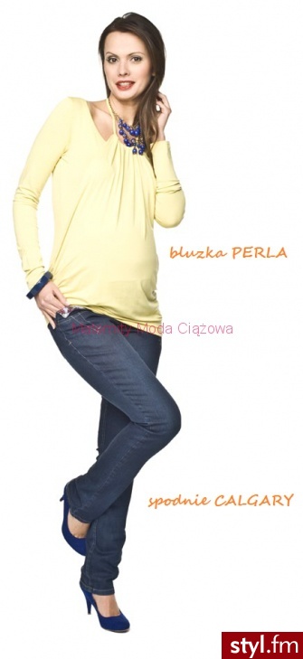 Torelle Bluzka ciążowa i do karmienia Perla żółta (D826-80936) - Tuniki Ciuchy Moda