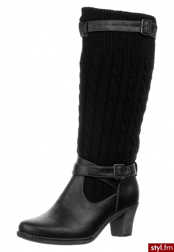 Anna Field Kozaki  czarny - Kozaki Buty Moda
