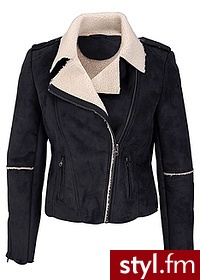 Bonprix Kurtka ramoneska czarny 961925_1118 - Kurtki Okrycia Moda