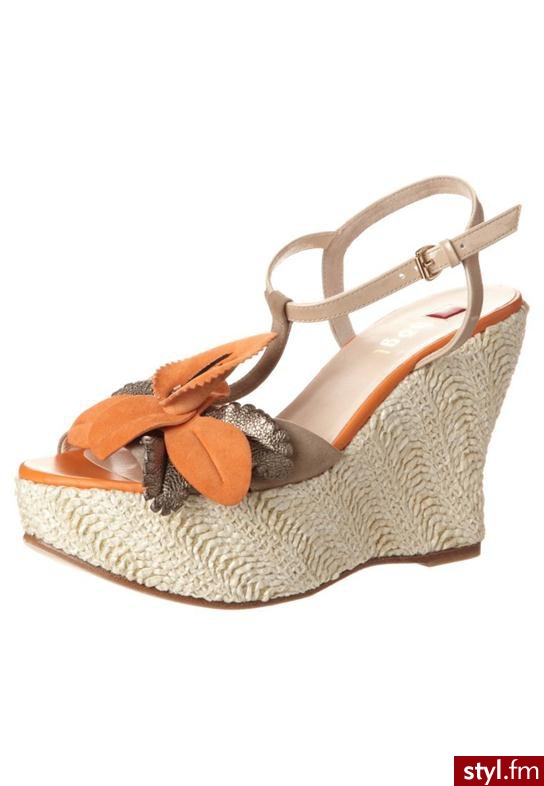 Högl Sandały na koturnie kolorowy (5-107830) - Koturny Buty Moda