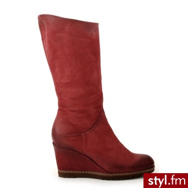 Venezia KOZAKI NA KOTURNIE 654206 252VEL - Koturny Buty Moda