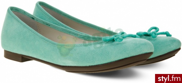 CLARKS Baleriny carousel ride z kokardką zielone 581489 - Balerinki Buty Moda