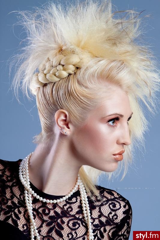 Irokez damski Proste Na co dzień Średnie Fryzury