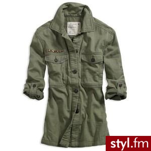 American Eagle AE Women\\\'s Soft Military Jacket Olive - Polyvore. Pobrano ze strony: http://www.polyvore.com/american_eagle_ae_womens_soft/thing?id=16437751 - Pozostałe Ciuchy Moda