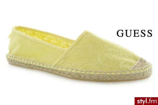 GUESS NADIA BALERINA ESPADRILLA YELLOW - Koturny Buty Moda