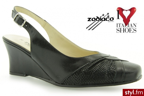 zodiaco 9708P CzARNE - Czółenka Buty Moda