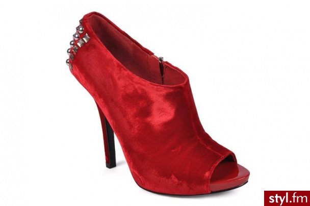 Guess PÓŁBUTY I BOTKI TRYNT BY GUESS (Czerwony) - Botki Buty Moda