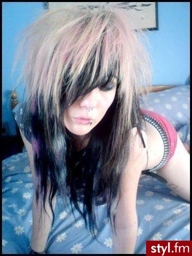 EMO Alternatywne Średnie Fryzury