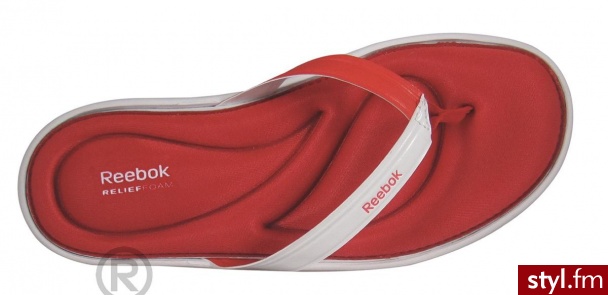 Reebok Comfort Reefresh Flip White/Geranium/Coral 65 (400) - Klapki Buty Moda