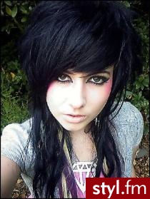 EMO Alternatywne Średnie Fryzury