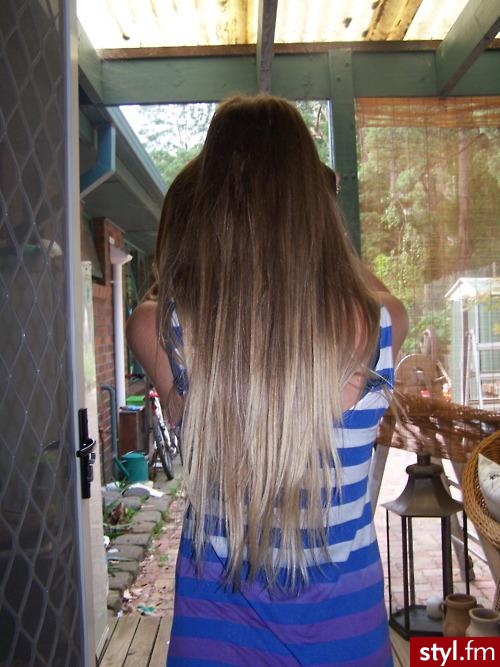 Blond Rozpuszczone Proste Na co dzień Długie Fryzury