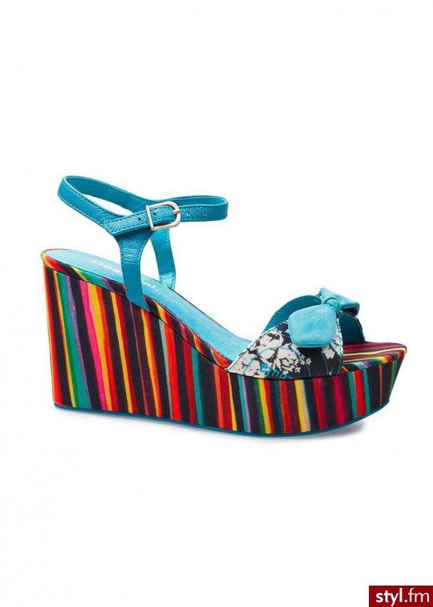 Sandały na koturnie DESIGUAL meg 1 multi - Koturny Buty Moda