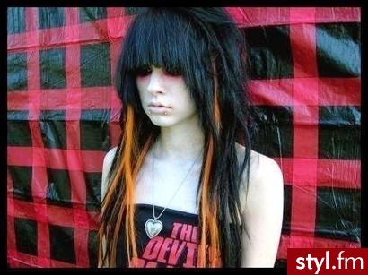 EMO Alternatywne Średnie Fryzury