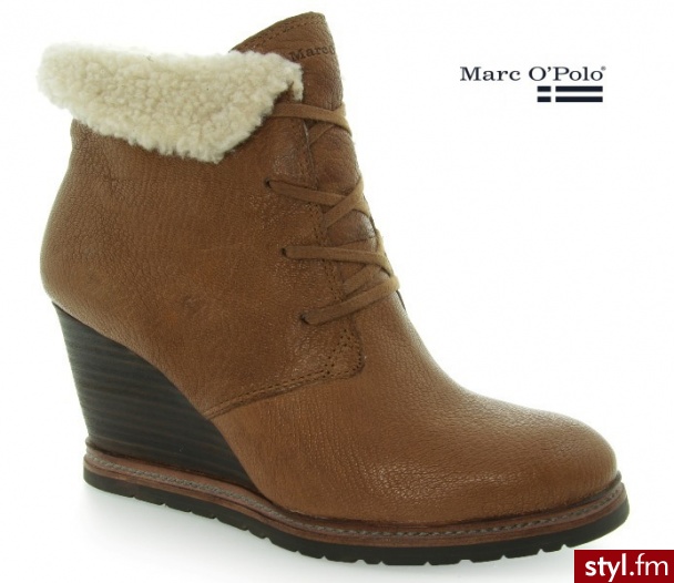 Marc O'Polo TUMBLED KID TAUPE - Botki Buty Moda