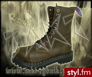 Glany 10 STEADY'S brown/brązowe NUBUK - Glany Buty Moda