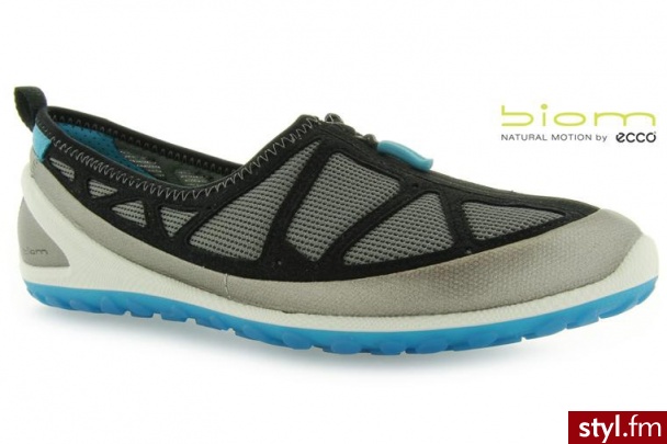 Ecco BALERINY Biom Lite Silver M/Titan/Danube Dy/Te - Balerinki Buty Moda