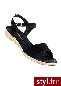 Bonprix Sandały skórzane czarny 907751_24098 - Sandały Buty Moda