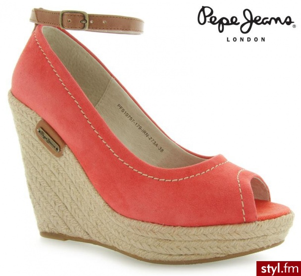PEPE JEANS IRINA CORAL SUEDE- LEATHER - Koturny Buty Moda