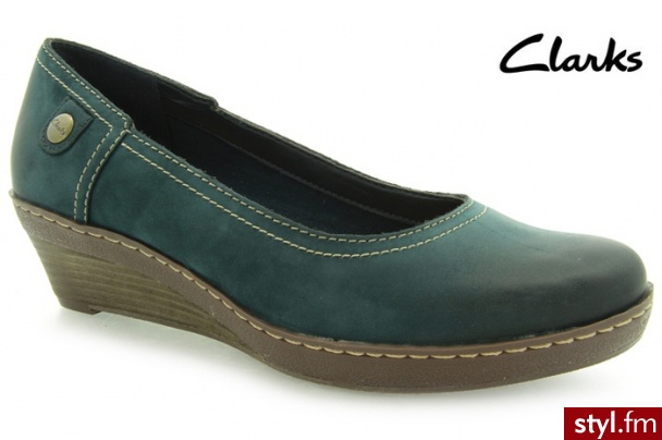Clarks HARPER WISH DARK BLUE - Koturny Buty Moda