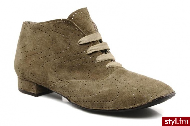 Stéphane Gontard PÓŁBUTY I BOTKI PIVOINE BY STÉPHANE GONTARD (Khaki) - Botki Buty Moda