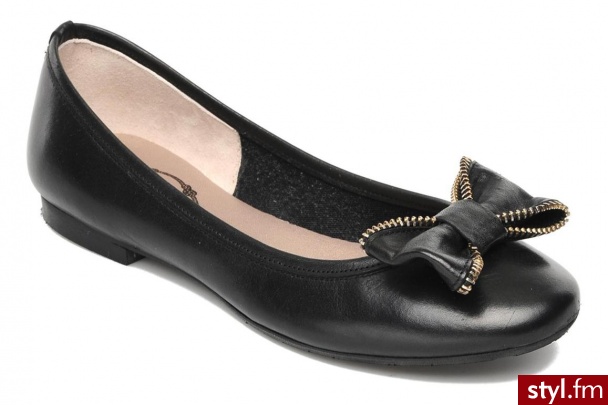 Addict-Initial Balerinki Arani (Czarny) - Balerinki Buty Moda
