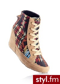 Bonprix Botki szaro-ciemnozielony 909384_25143 - Botki Buty Moda
