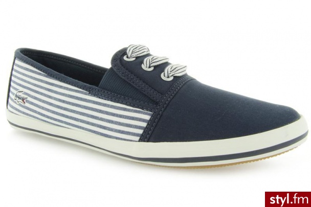 Lacoste FABIAN AP NAVY WHITE - Balerinki Buty Moda