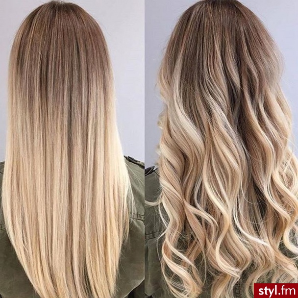 Blond Rozpuszczone Kręcone Na co dzień Długie Fryzury