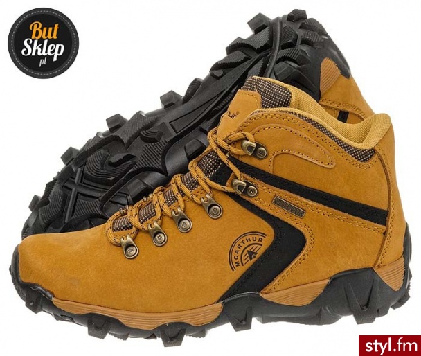 MCARTHUR BUTY MĘSKIE SPORTOWE (S13-M-TL-14-YL) Brązowy - Sportowe Buty Moda